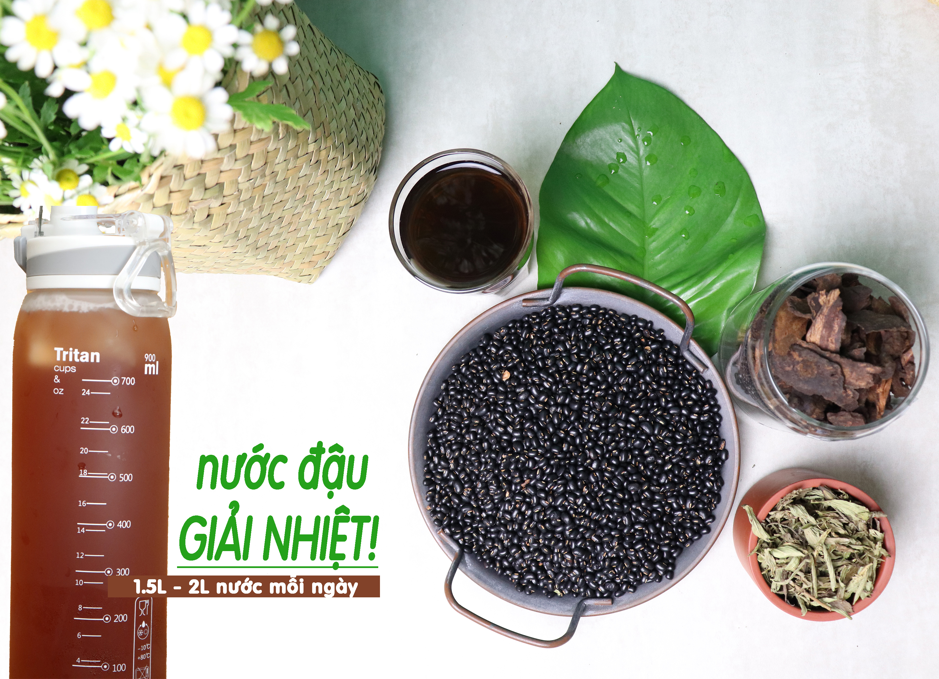 Đậu Đen Xanh Lòng Rang Mộc_Cỏ Ngọt 1kg Hạt Rời
