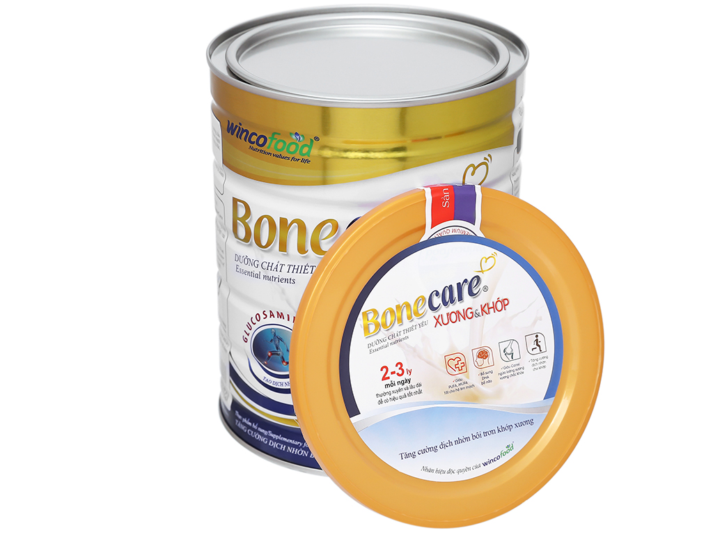 Sữa bột Wincofood Bonecare dưỡng chất cho xương và khớp 400g dành cho người lớn phòng ngừa đau xương khớp, viêm khớp, đặc biệt là người bệnh xương và khớp.