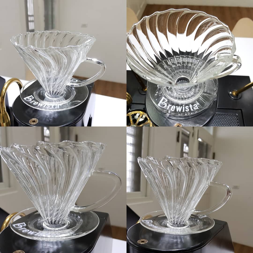 Phễu lọc cafe thủy tinh cường lực Artisan Tornado Glass Dripper for 1~2cups chính hãng Brewista