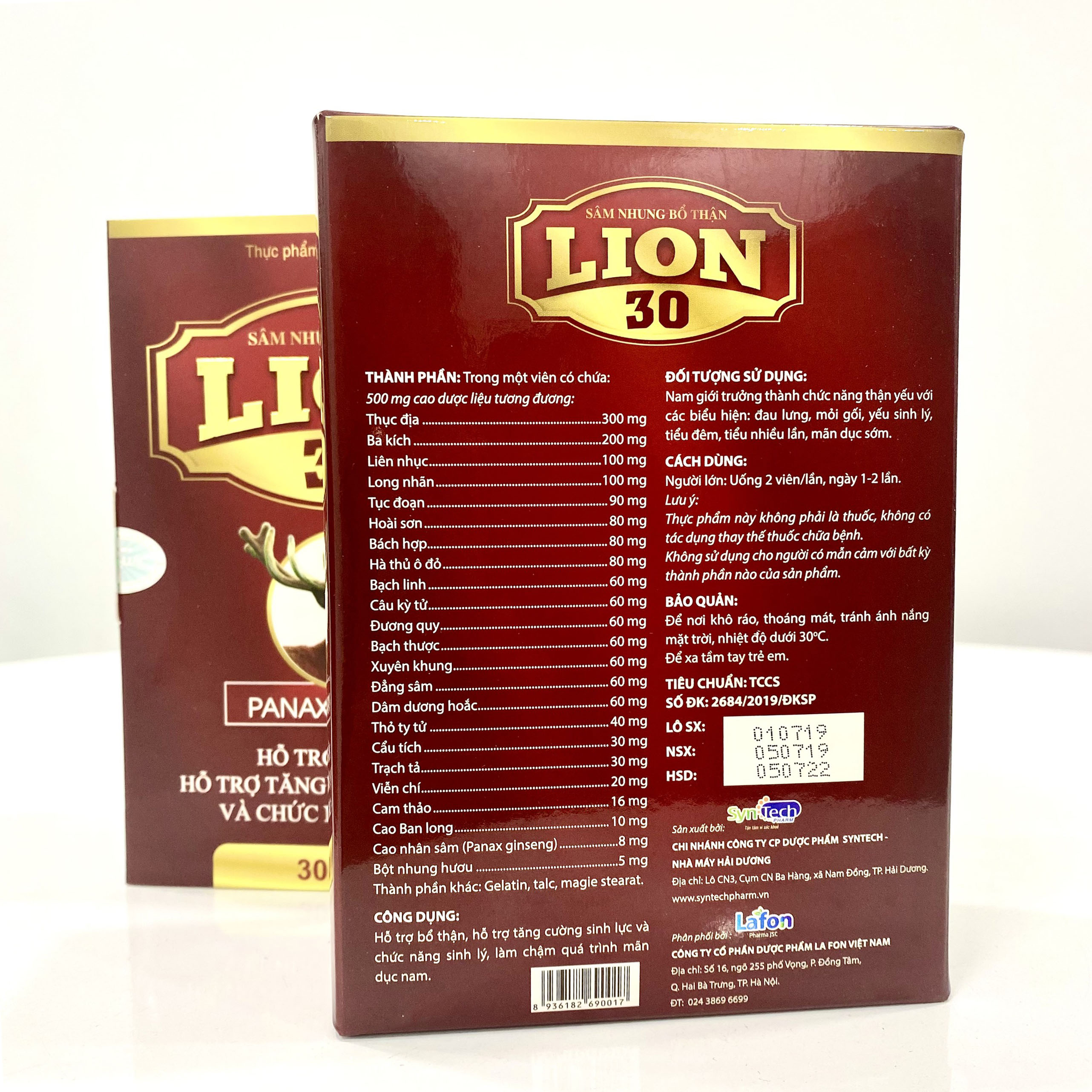 Combo 3 hộp Sâm Nhung Bổ Thận Lion 30 - Hỗ trợ Tăng Cường Chức Năng Sinh Lý Nam - Giảm Triệu Chứng Tiểu Đêm, Tiểu Nhiều Lần