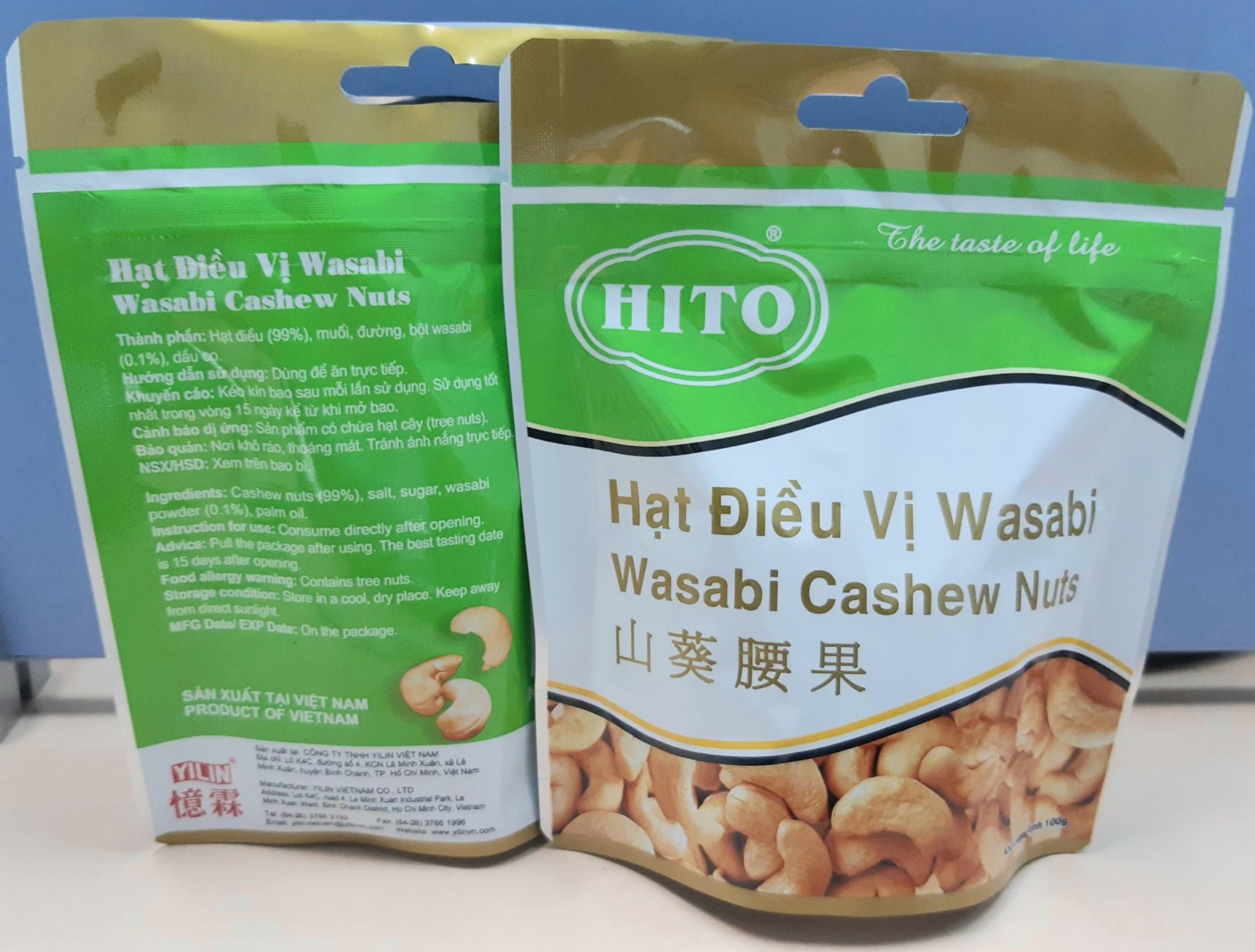 HẠT ĐIỀU VỊ WASABI - HITO 100G CAY NỒNG HÒA VỊ