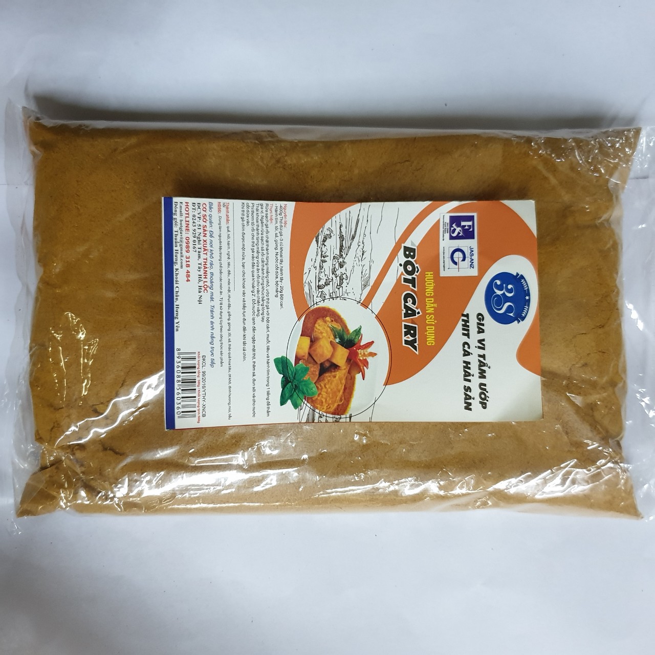 Bột cà ry 3S 500g/gói