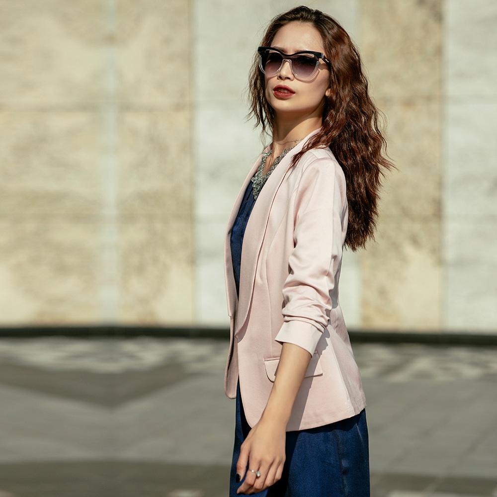 Áo Khoác Blazer Hity TOP117 (Hồng Anh Đào Sakura)