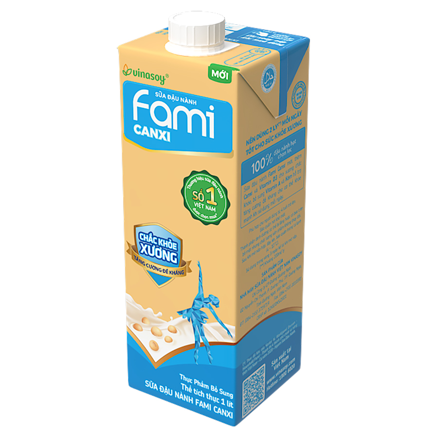 Thùng 10 Hộp Sữa đậu nành Fami Canxi (1000ml/Hộp)
