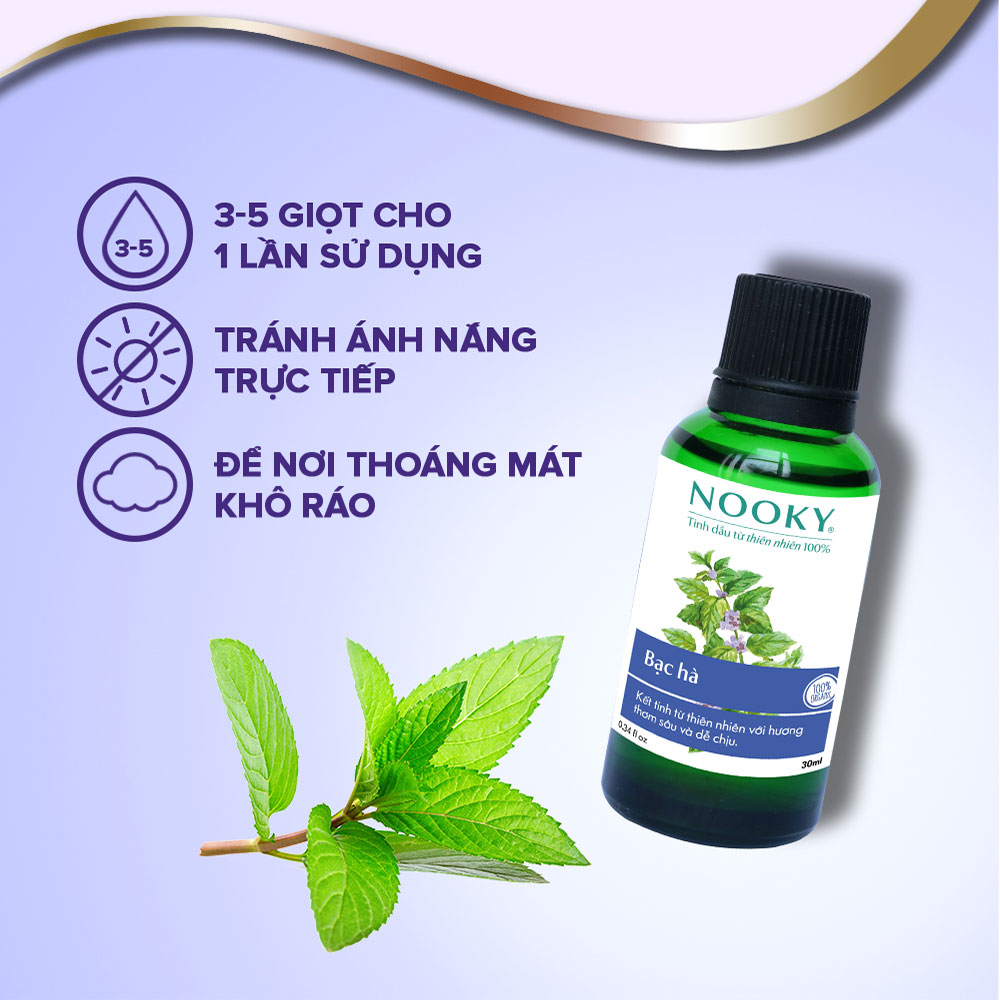 [30ml] Tinh dầu Bạc hà NOOKY 100% Thiên Nhiên - TORO FARM