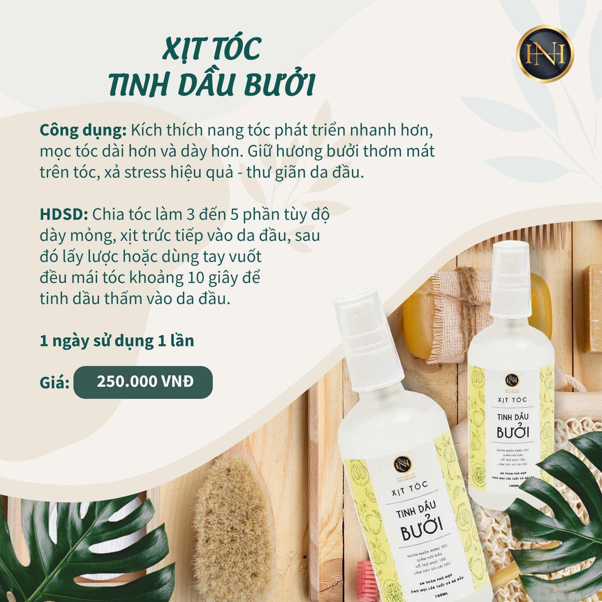 Tinh dầu bười dạng xịt Nuôi dưỡng sâu từ chân tóc,giúp kích thích mọc tóc nhanh