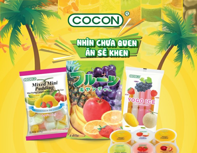 KẸO TRÁI CÂY COCON - COCON MIXED FRUIT CANDY (Gói 140g)