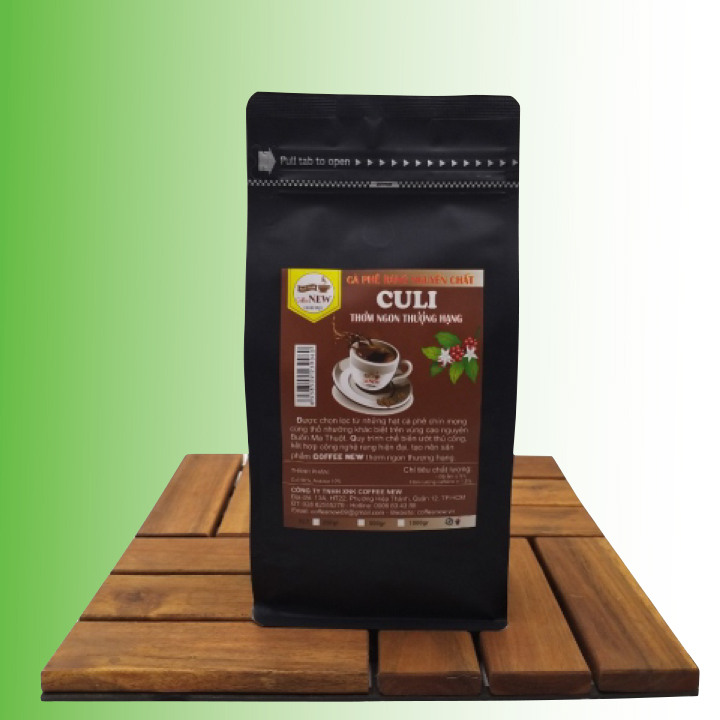 Cà Phê (Cafe) CuLi - Trọng Lượng 200g, 500g, 1kg - Rang Mộc Thơm Ngon Thượng Hạng - Hậu Đậm, Vị Đắng Mạnh Mẽ, Hàm Lượng Cafein Cao - Coffee New