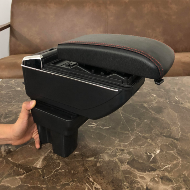 Hộp tỳ tay ô tô, xe hơi cao cấp dành cho xe Toyota Rush và Avanza tích hợp 7 cổng USB