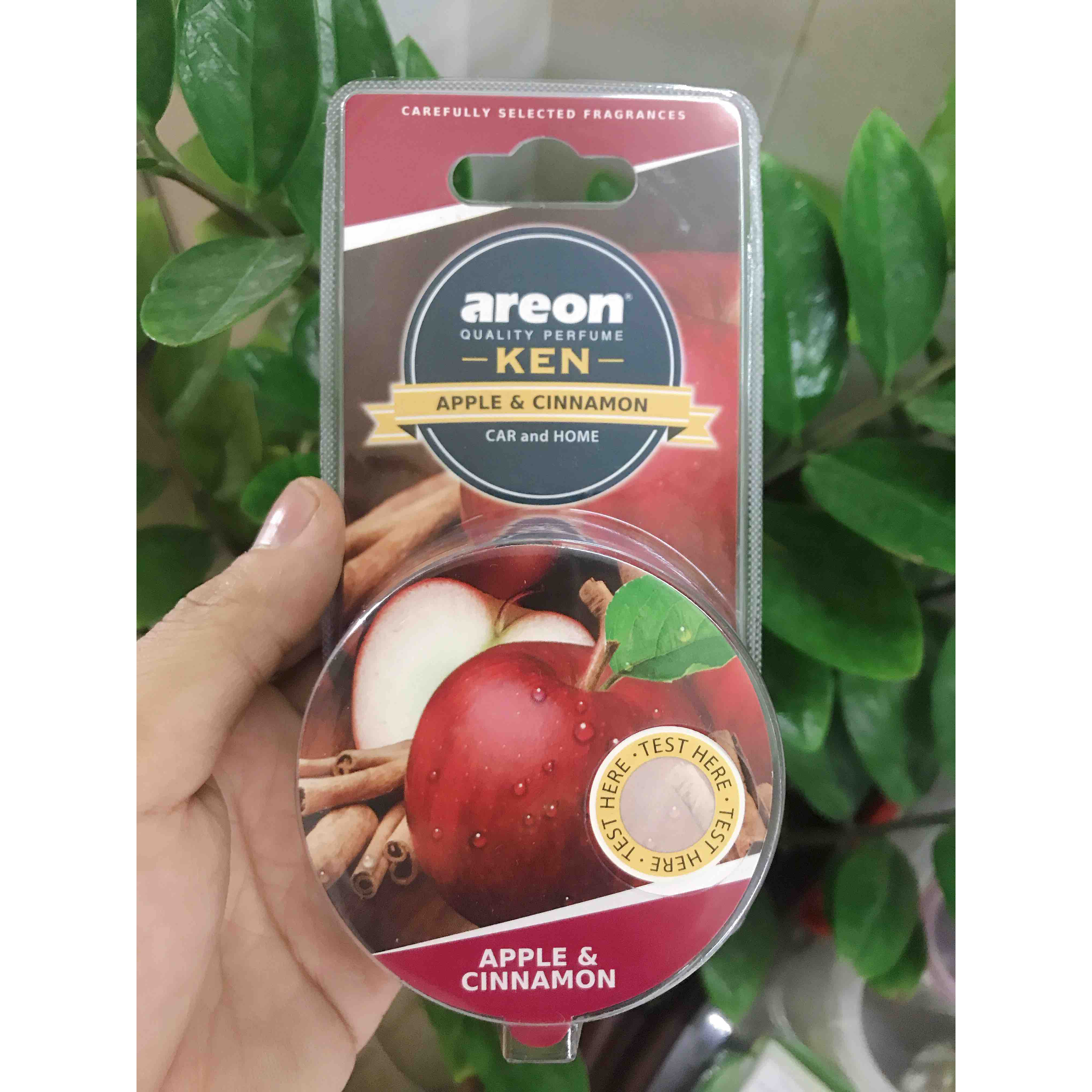 Sáp thơm Areon hương Táo & Quế – Thanh mát, Dịu nhẹ - Bậc thầy Say xe - Areon Ken Apple & Cinnamon