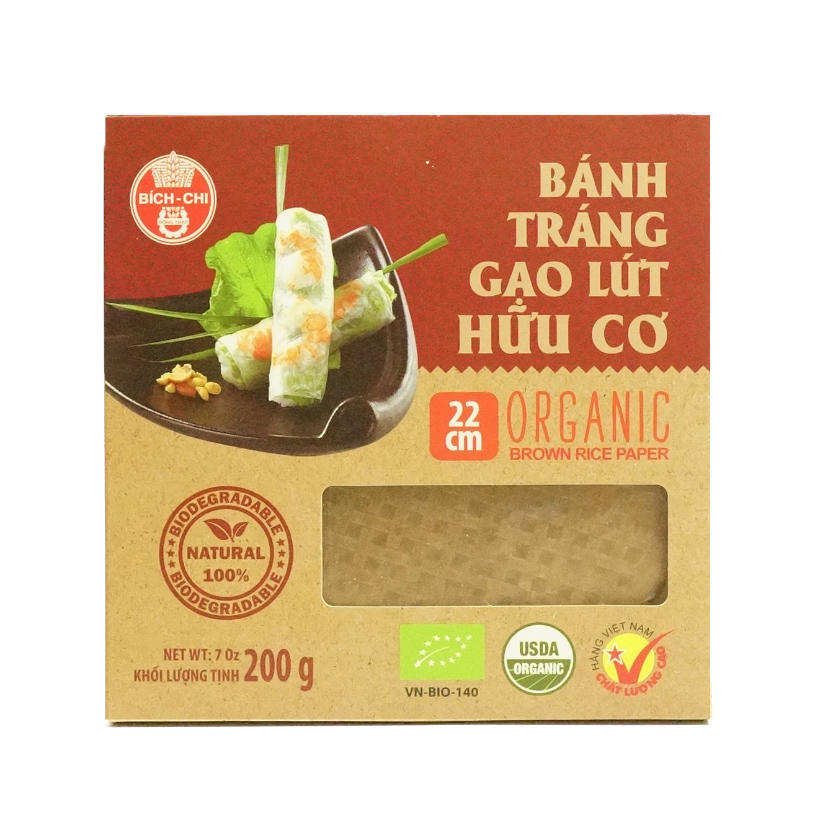 Bánh tráng gạo lứt hữu cơ Bích Chi - Phù hợp ăn kiêng và tốt cho bệnh nhân tiểu đường