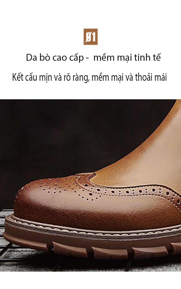 GIÀY cao cổ da bò cao cấp mềm mại, thoải mái, chống trơn trượt-12630