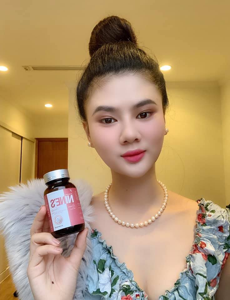 Hộp 2 lọ liệu trìnhViên Uống Trắng Da toàn thân Mờ Tàn Nhang Nine's Beauty bổ sung Collagen, Nano Glutathione, Nano Curcumin làm đẹp da hỗ trợ trị nám tàn nhang, chống lão hóa giảm nếp nhăn Điều hòa nội tiết tố nữ