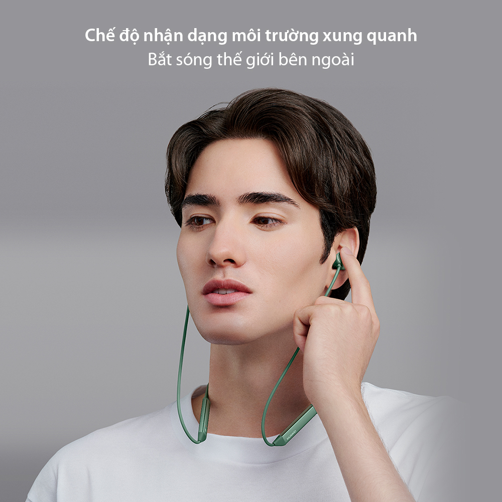 Tai Nghe Huawei Freelace Pro | Mic Kép Chống Ồn Chủ Động | Chế Độ Nhận Dạng Môi Trường Xung Quanh | Kêt Nối Với Thế Giới | Driver 14mm Âm Thanh Mạnh Mẽ | Hàng Chính Hãng - Đen Khói