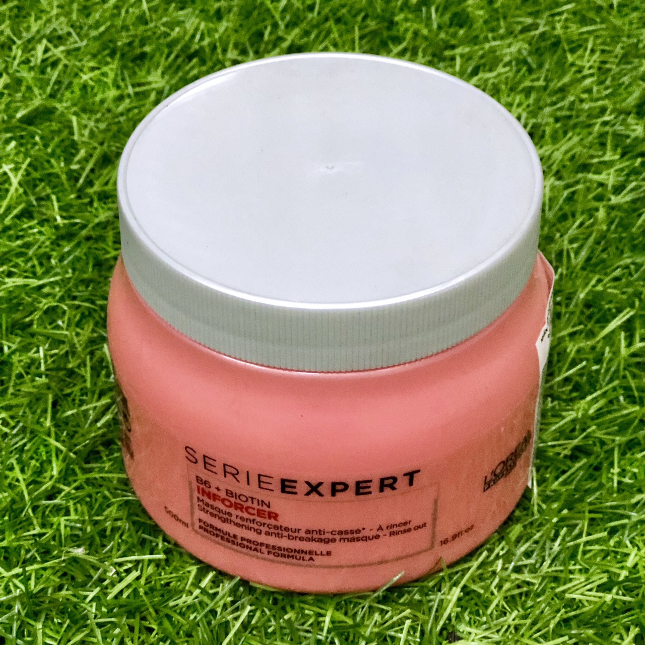 Dầu hấp ủ tóc L'oreal Serie Expert B6 + Biotin Inforcer chắc khỏe ngăn gãy rụng Strengthening Anti-breakage Masque 500ml