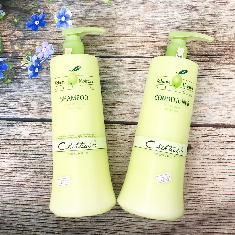 Cặp dầu gội xả siêu mượt Chihtsai Volume Moisture Olive Shampoo & Conditioner 1000ml