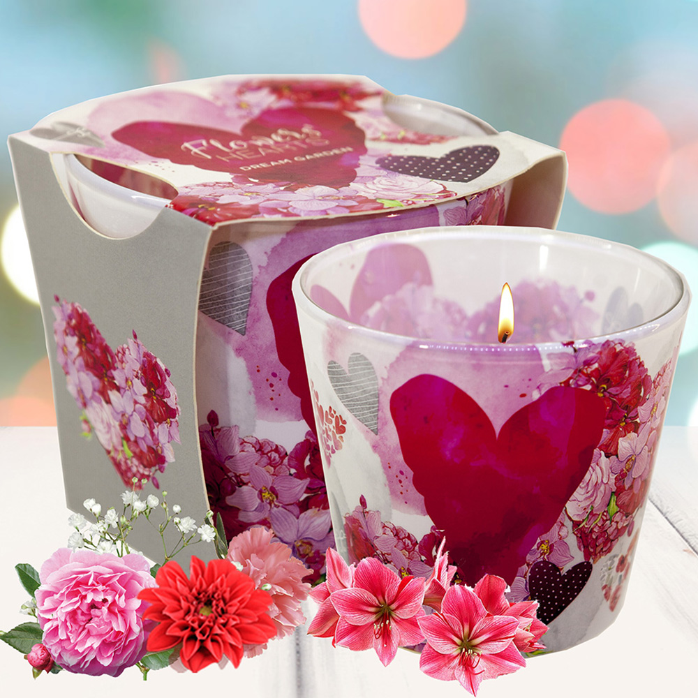 Ly nến thơm tinh dầu Bartek Flowers' Hearts 115g QT00669 - hoa păng xê (giao mẫu ngẫu nhiên)