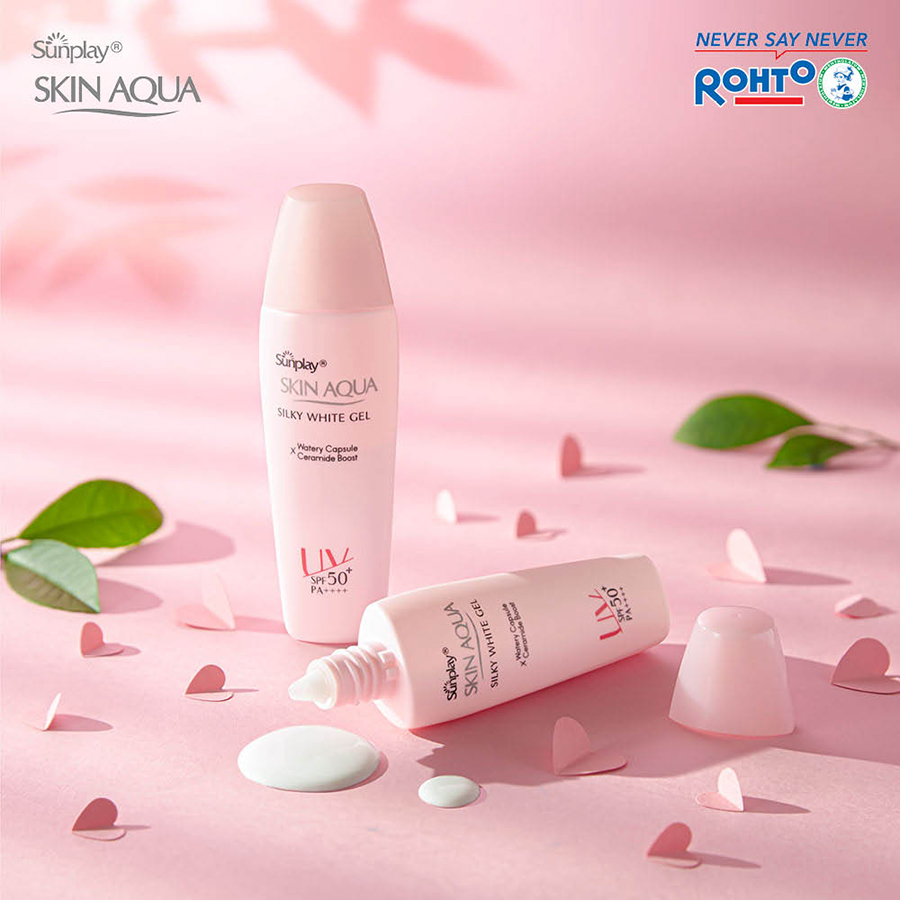 Gel Chống Nắng Dưỡng Da Trắng Mượt Sunplay Skin Aqua Silky White Gel SPF 50 PA+++
