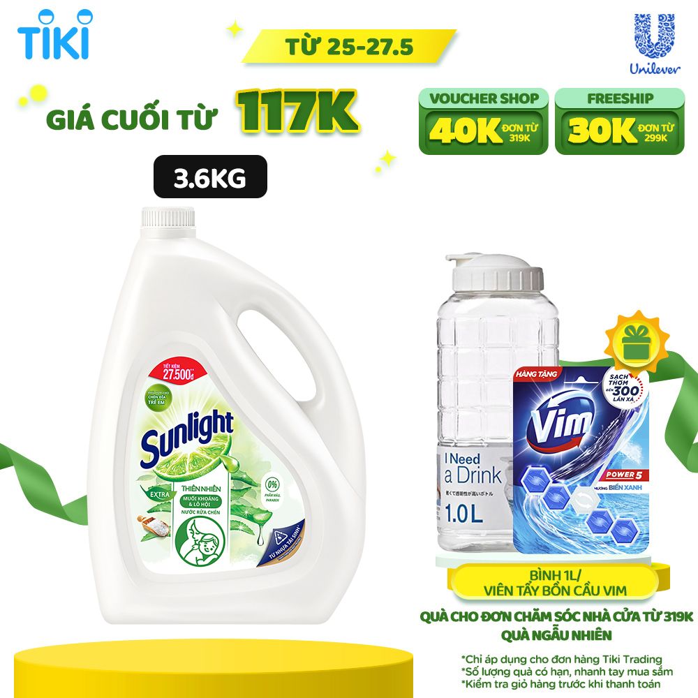 Mua Nước Rửa Chén Bát Sunlight Thiên Nhiên Muối Khoáng & Lô Hội tại Tiki Trading | Tiki Mua Nước Rửa Chén Bát Sunlight Thiên Nhiên Muối Khoáng & Lô Hội tại Tiki Trading | Tiki