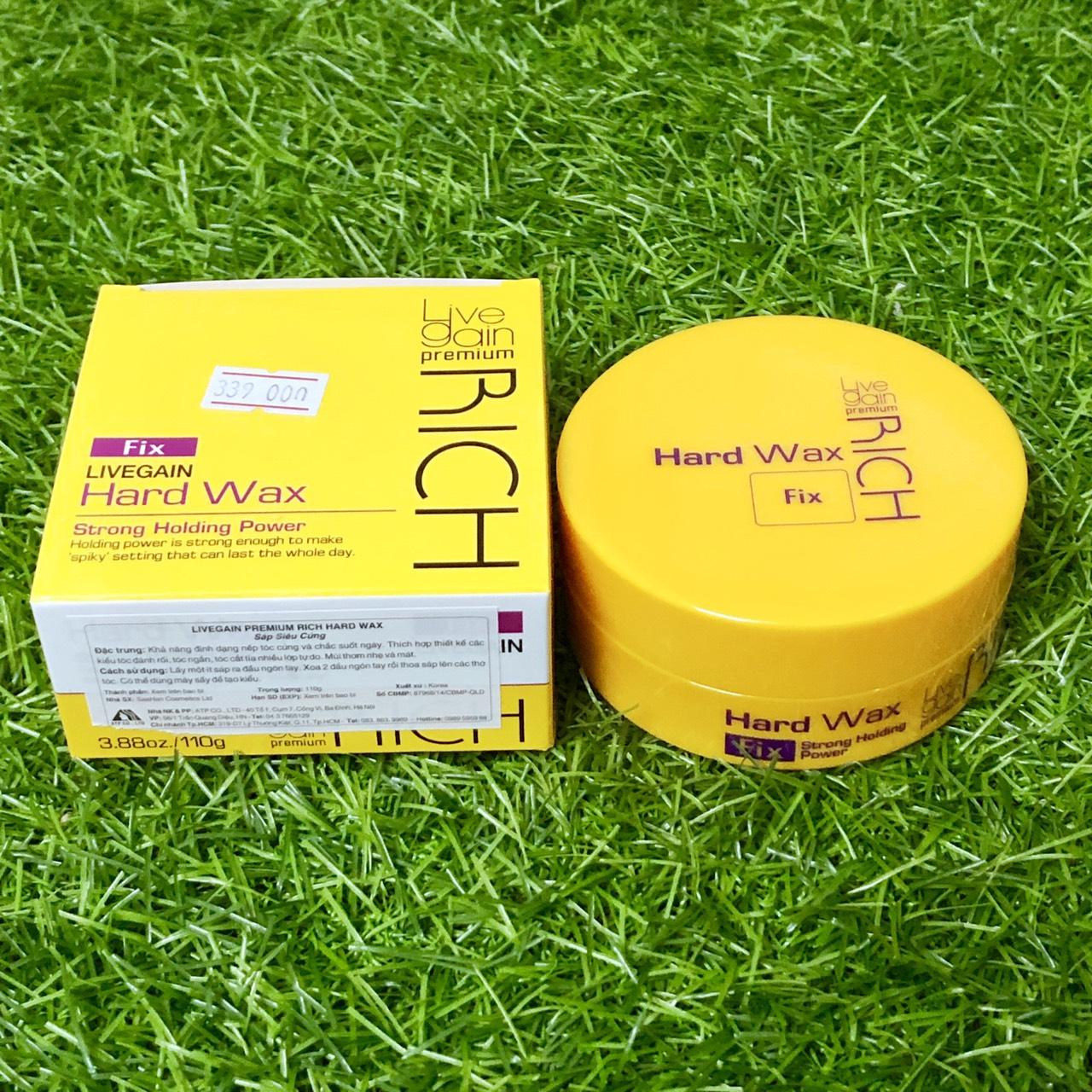 Sáp vuốt tóc siêu cứng Livegain Premium Rich Hard Wax Fix 110g