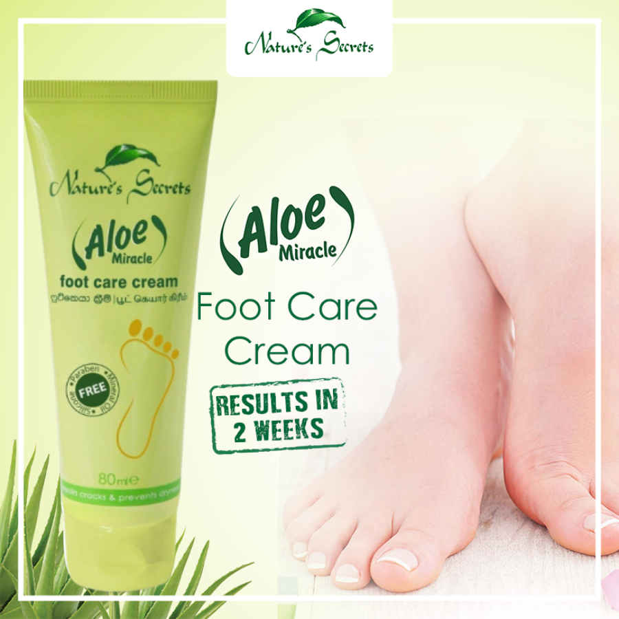 Kem dưỡng và hỗ trợ trị nứt gót chân Aloe Miracle Foot Care Cream 80ml