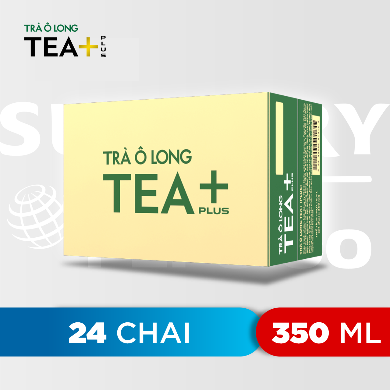 Thùng 24 Chai Trà Ô Long Tea+ Plus (350ml / Chai)