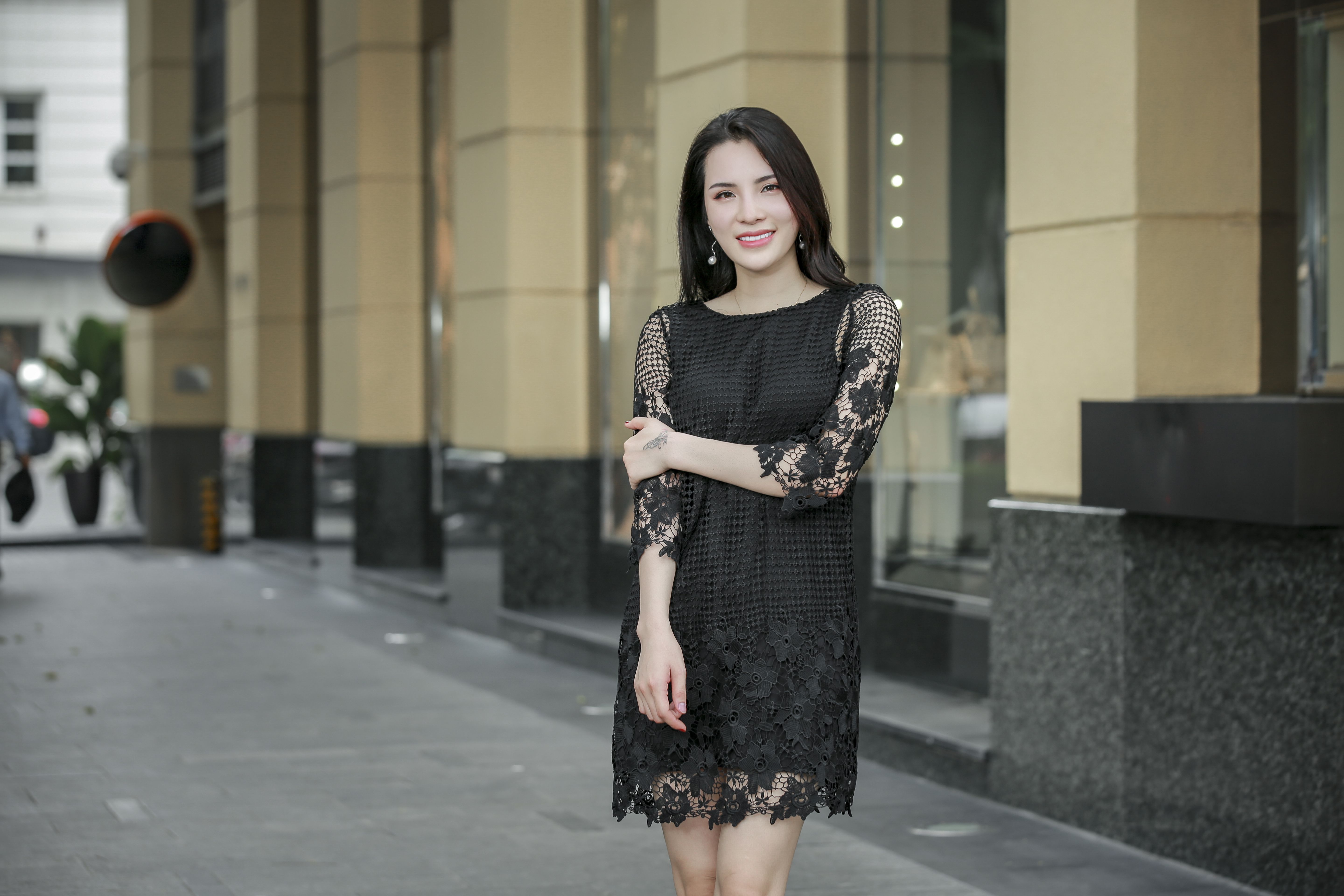 Váy ren dáng suông - 115307002