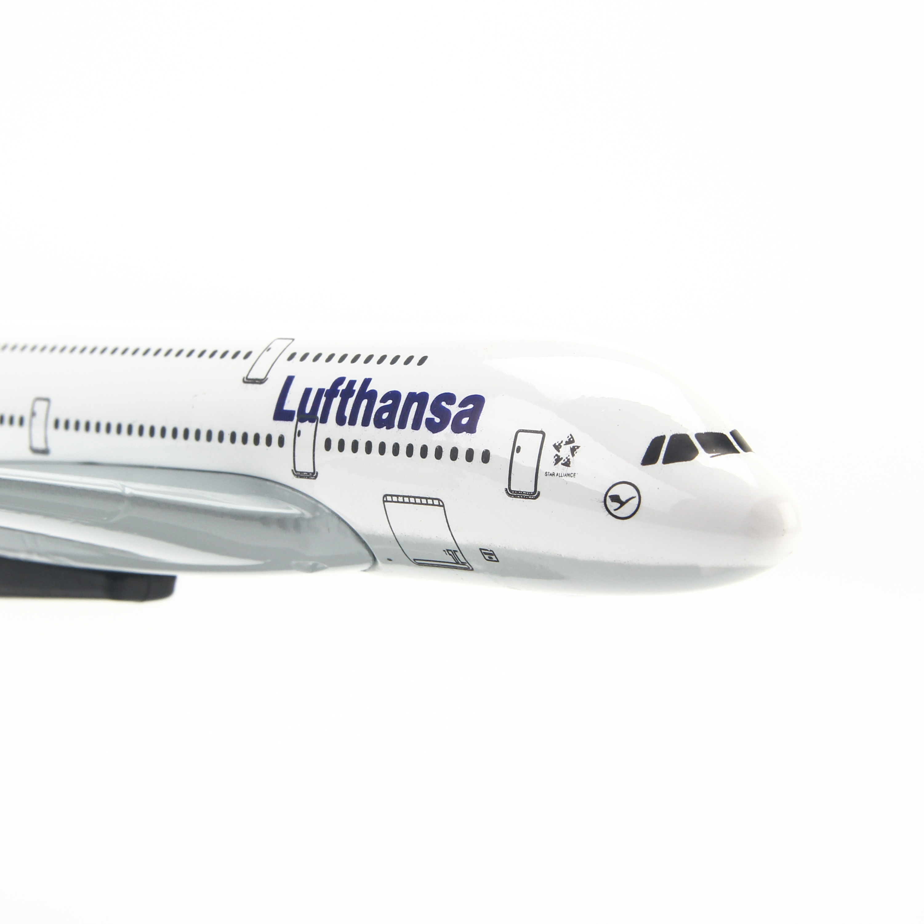 Mô Hình Máy Bay Trưng Bày Airbus A380 Lufthansa Everfly (20cm)