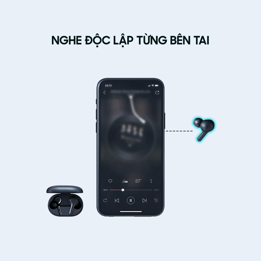 Tai Nghe True Wireless AUKEY EP-T25 Điều Khiển Cảm Ứng, Bluetooth 5.0, Chống Nước IPX5, Pin Lên Đến 25h - Hàng Chính Hãng