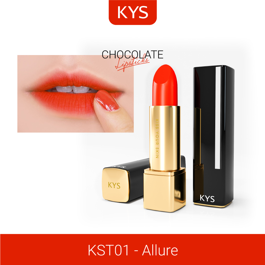 Son Chocolate Mate Lipstick KYS – ALLURE ĐỎ CAM