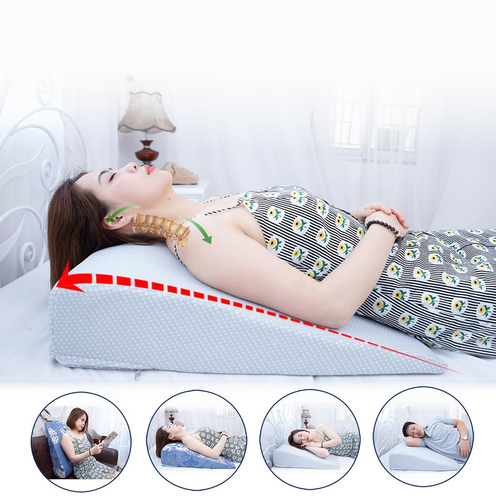 GỐI TRÀO NGƯỢC DẠ DÀY NGƯỜI LỚN YOROKOBI CẢI TIẾN CHỐNG TRƯỢT, KÍCH THƯỚC 60X60X16CM , HỖ TRỢ TRÀO NGƯỢC ACID, Ợ CHUA, THOÁI HÓA CỘT SỐNG CỔ, HÀNG THƯƠNG HIỆU