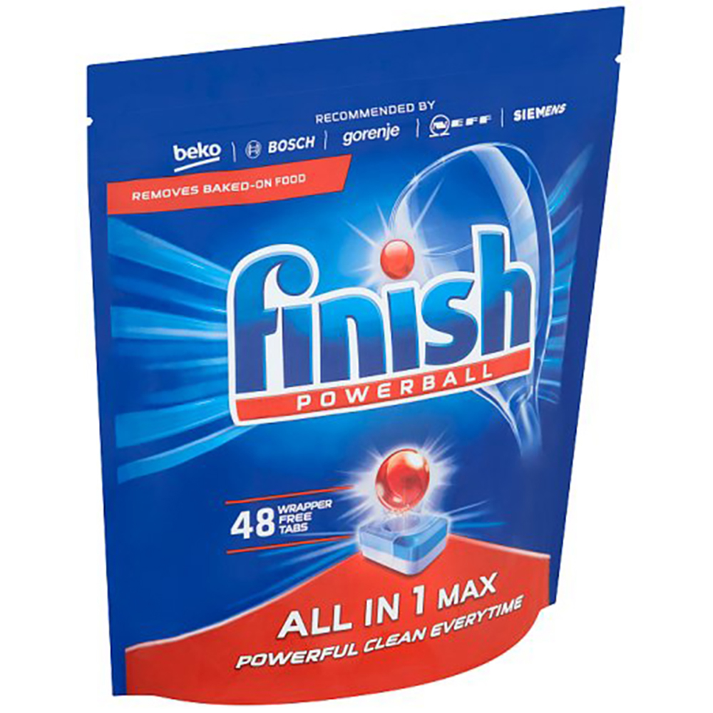 Túi 48 viên rửa chén Finish All In1 Max Dishwasher Tablets QT09438