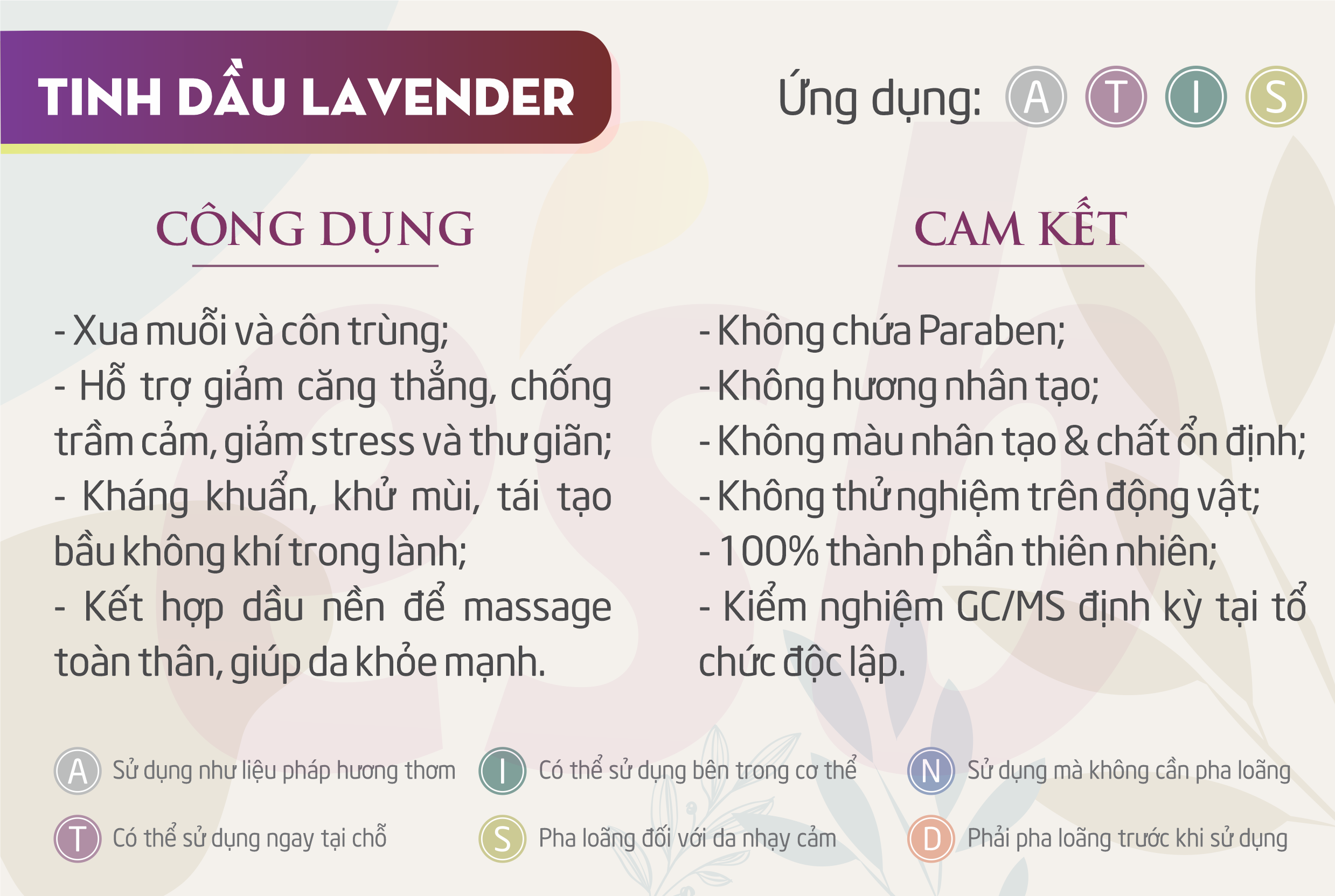 Tinh dầu thiên nhiên Hoa Lavender - Essenbee - 20ml - Hỗ trợ thư giãn tinh thần, giảm stress, chống trầm cảm. Kháng khuẩn, khử mùi, tái tạo không khí trong lành. Xua muỗi hiệu quả và an toàn cho trẻ em.