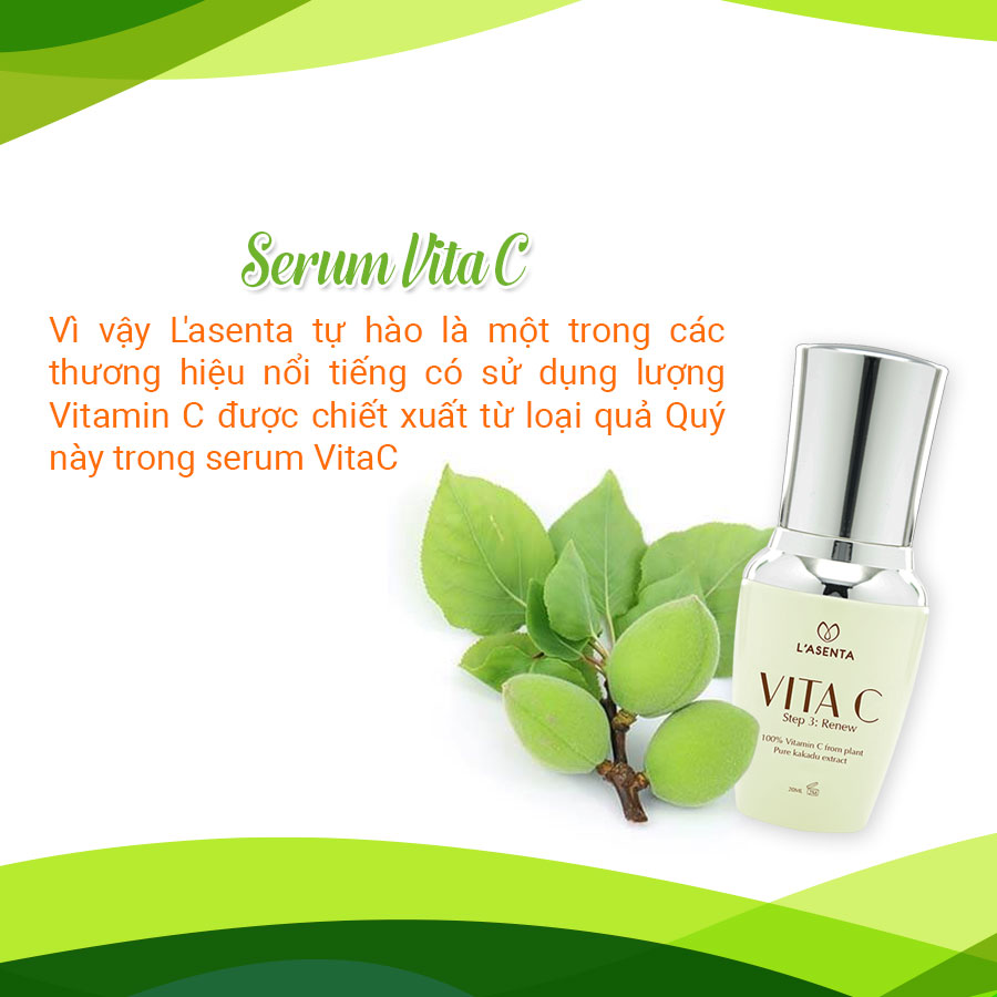 Serum Giảm Thâm Dưỡng Trắng Ngừa Lão Hóa L’Asenta Vita C (20ml)