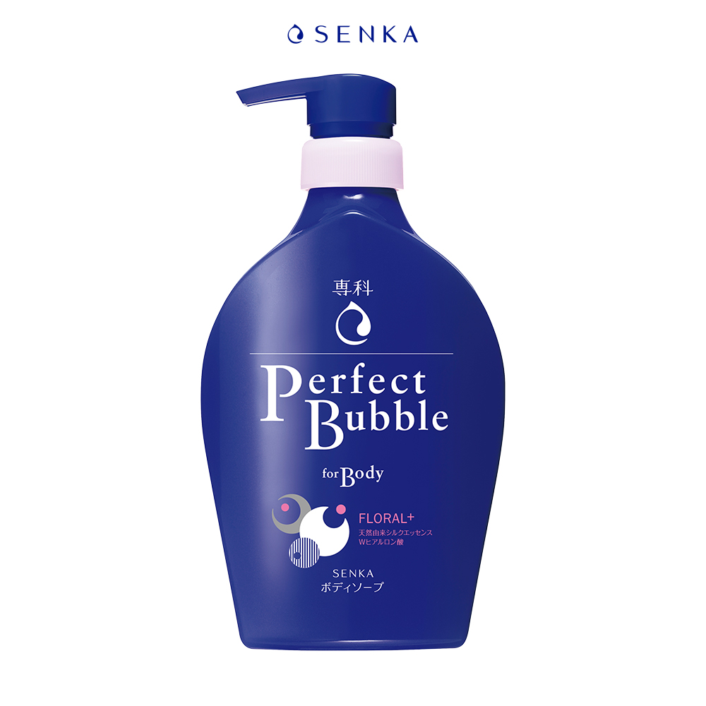 Sữa tắm dưỡng ẩm hương hoa tươi mát Senka Perfect Bubble for Body Floral Plus 500ml