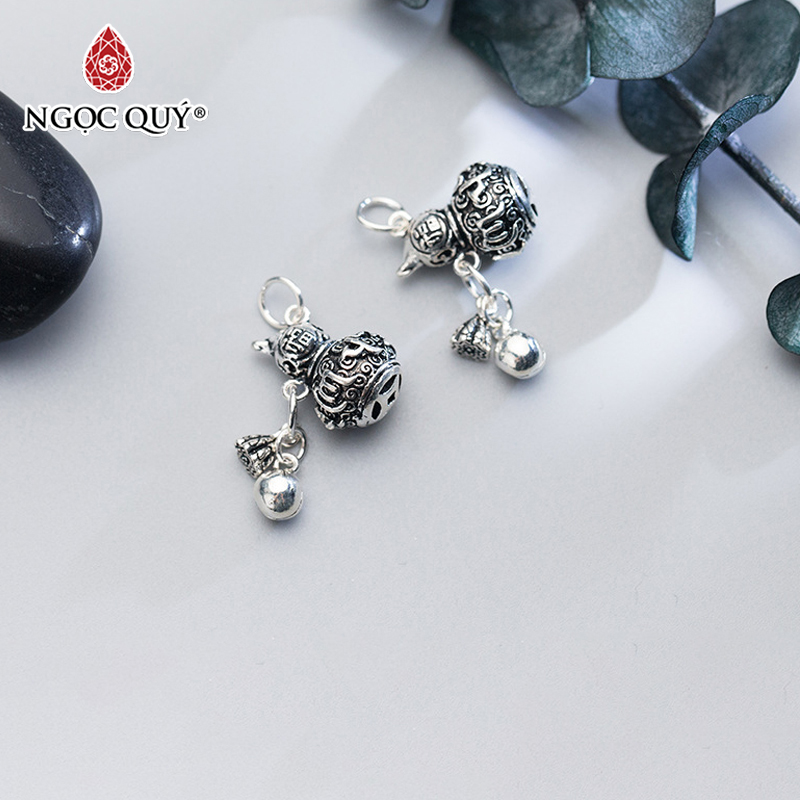 Charm bạc hình hồ lô mặt treo - Ngọc Quý Gemstones