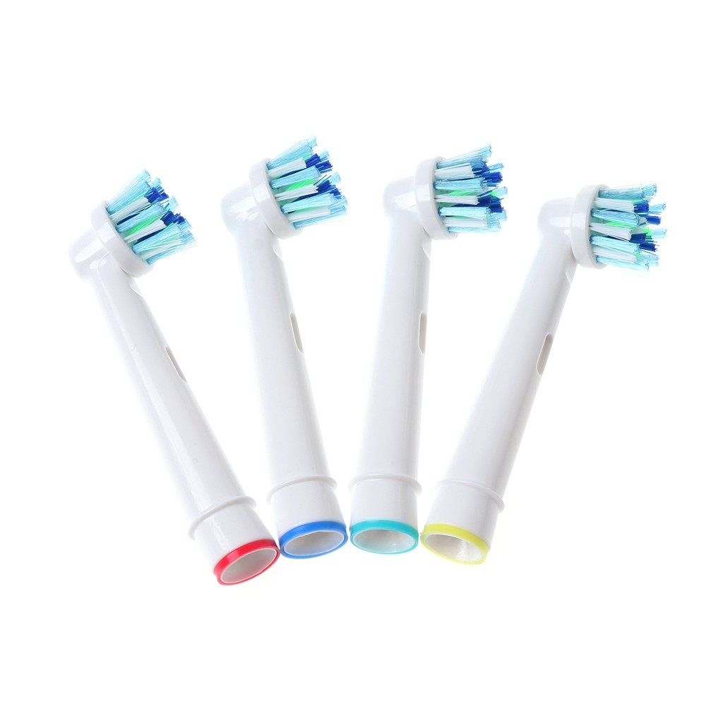 Bộ 4 đầu bàn chải đánh răng điện cross action cho răng sáng bóng thay thế cho máy Braun Oral B