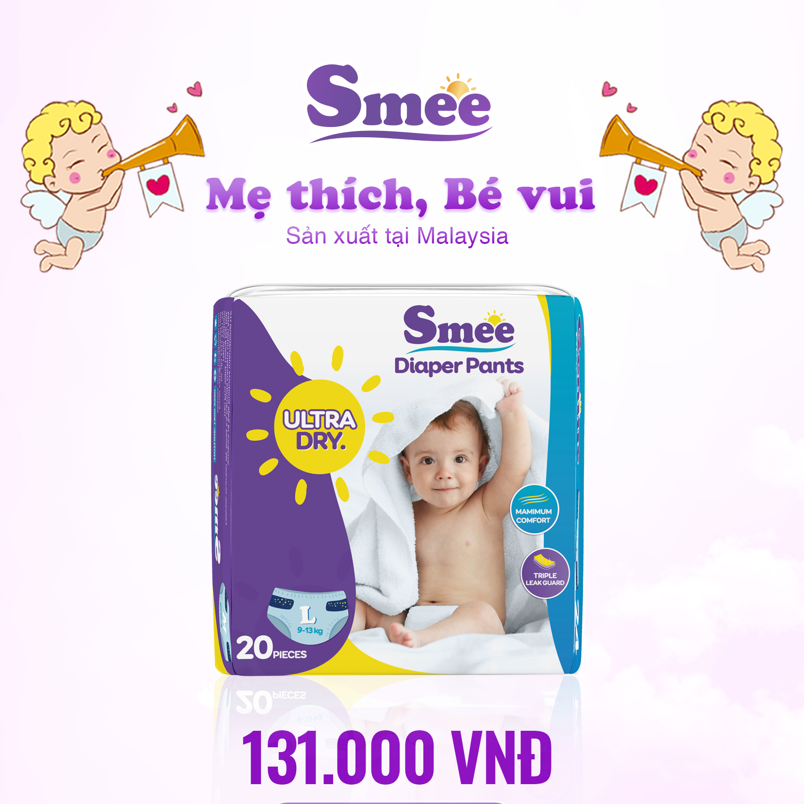 Tã quần cho bé SMEE L20 (Size L)