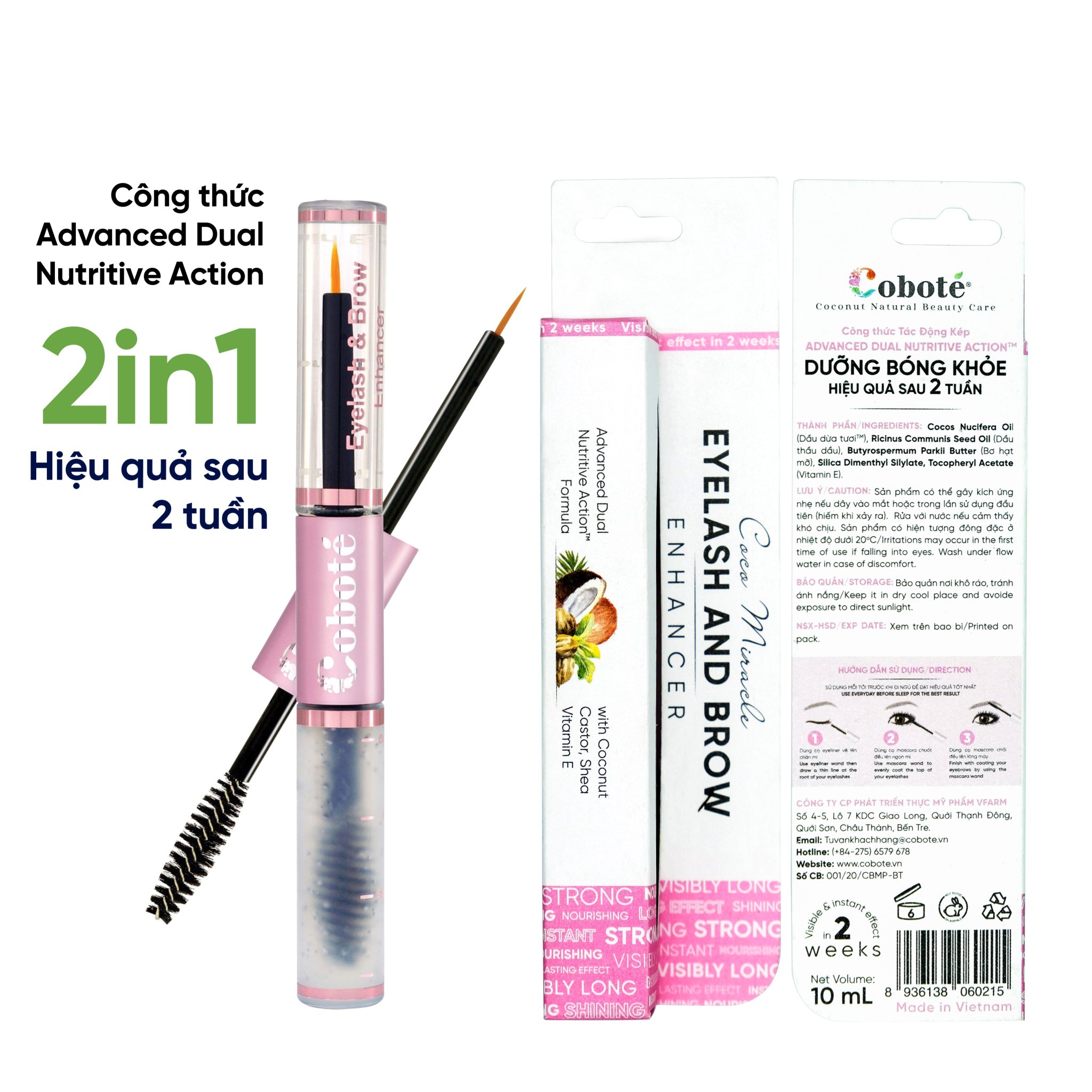 Serum Dưỡng Mi & Mày Cobote - Dày Dài Chắc Khỏe Đẹp Tự Nhiên