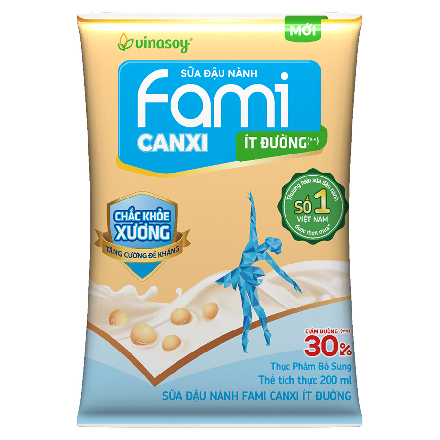 Thùng Sữa đậu nành Fami Canxi ít đường