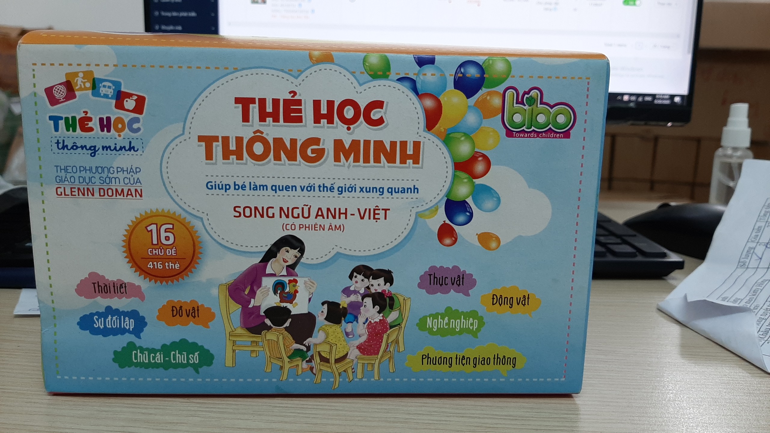 Bộ Thẻ Học Thông Minh Glenn Doman 16 Chủ Đề 416 Thẻ Cho Bé Theo Phương Pháp Giáo Dục Sớm