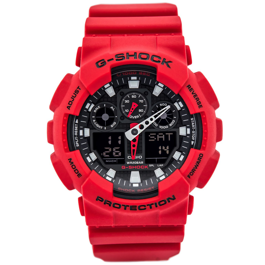 Đồng hồ nam dây nhựa Casio G-Shock chính hãng GA-100B-4ADR