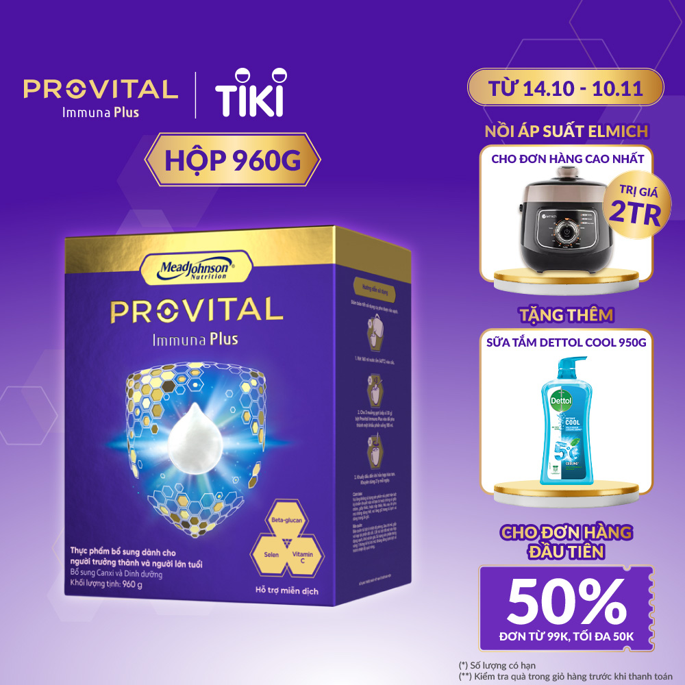 Sữa cho người trưởng thành và lớn tuổi Provital Immuna Plus 960G - Giúp tăng cường hệ miễn dịch