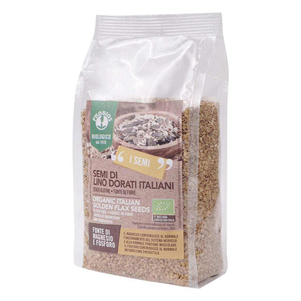 Hạt Lanh Vàng Hữu Cơ 500g ProBios Organic Italian Golden Flax Seeds