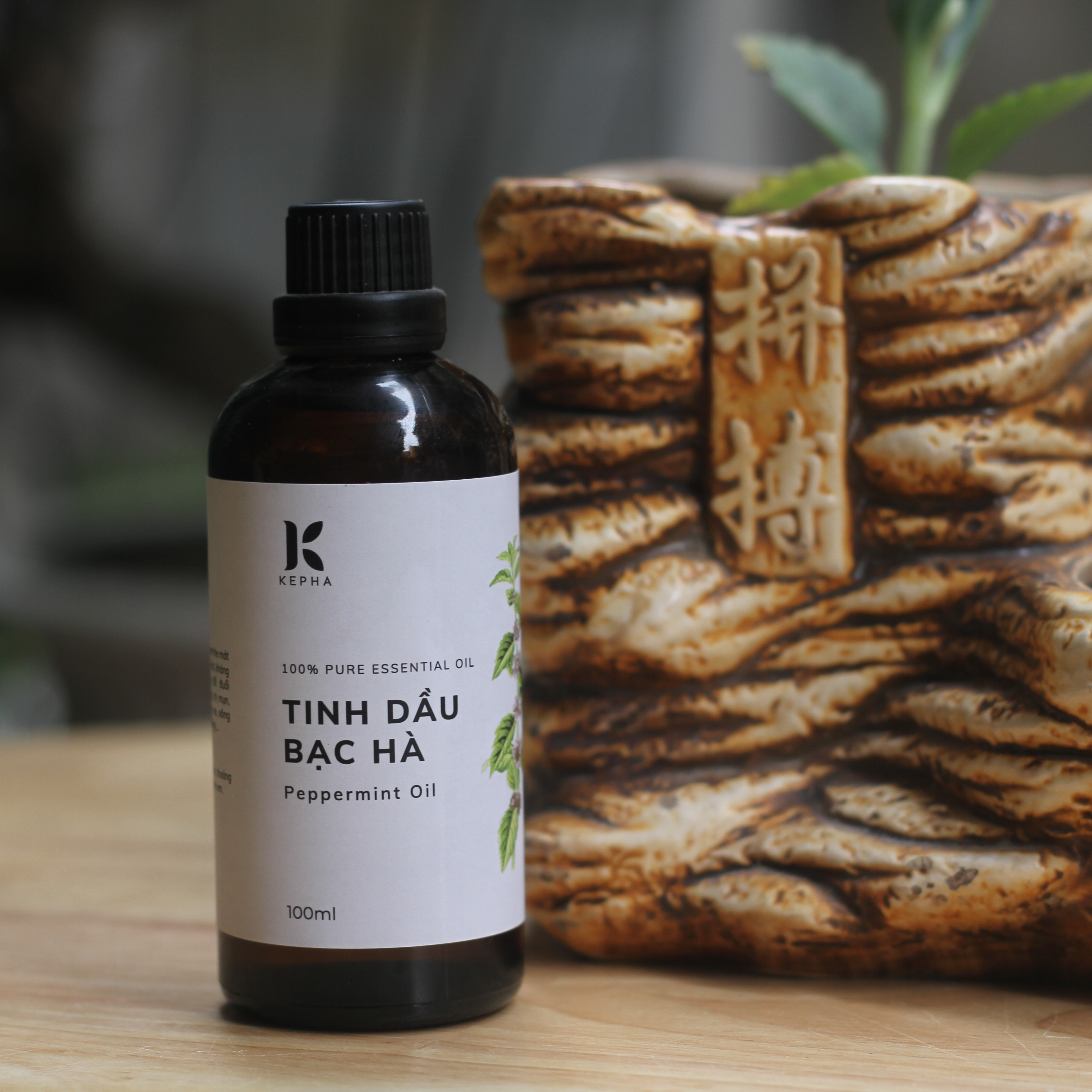 Tinh dầu Bạc Hà Peppermint Kepha 100ml - Bạc hà Âu Nguyên chất 100% Nhập khẩu trực tiếp Ấn Độ - Đuổi chuột hiệu quả