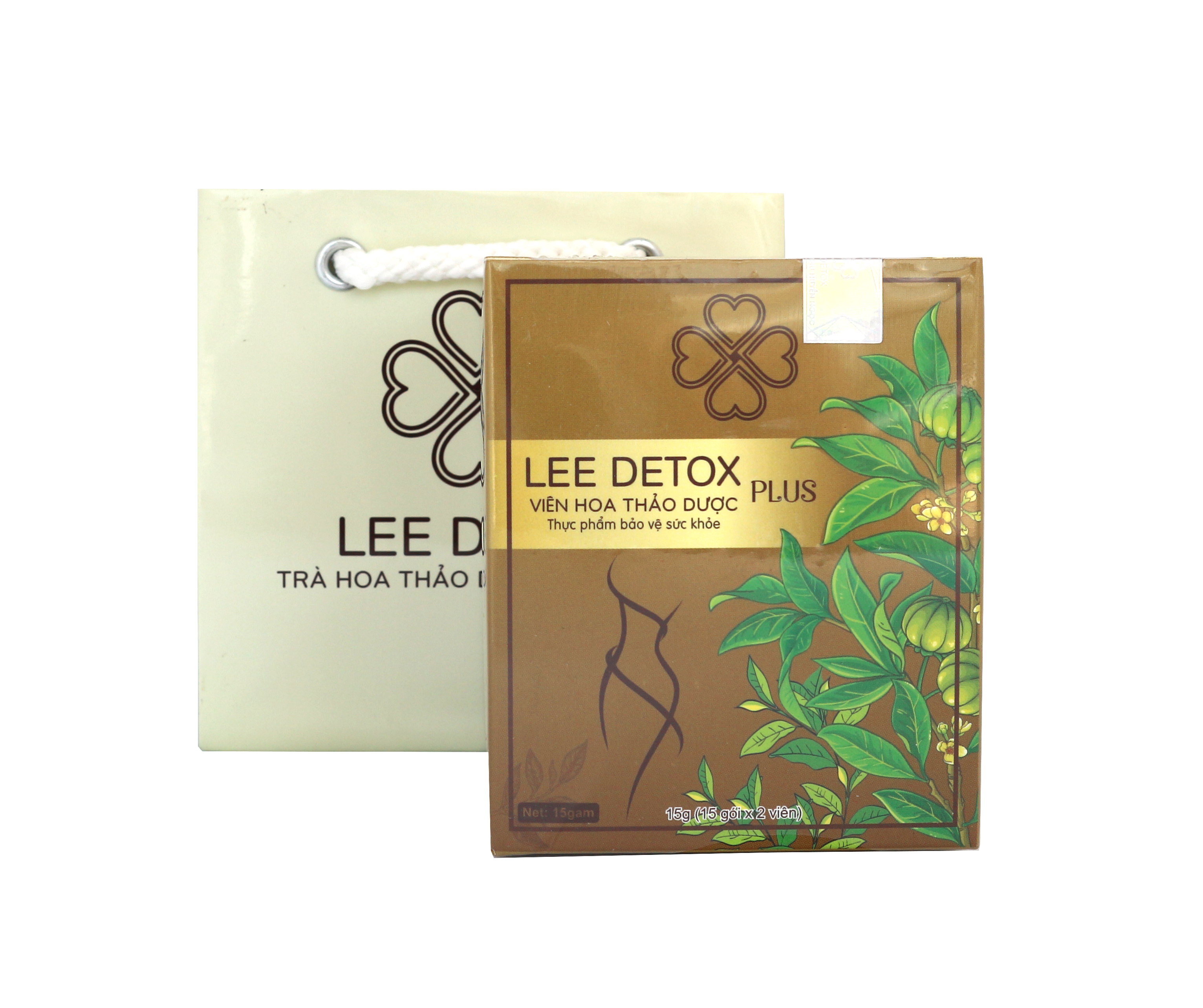 Thực phẩm bảo vệ sức khỏe VIÊN HOA THẢO MỘC LEE DETOX (30 viên) - Hổ trợ giảm cân - Tặng kèm thước dây CLD