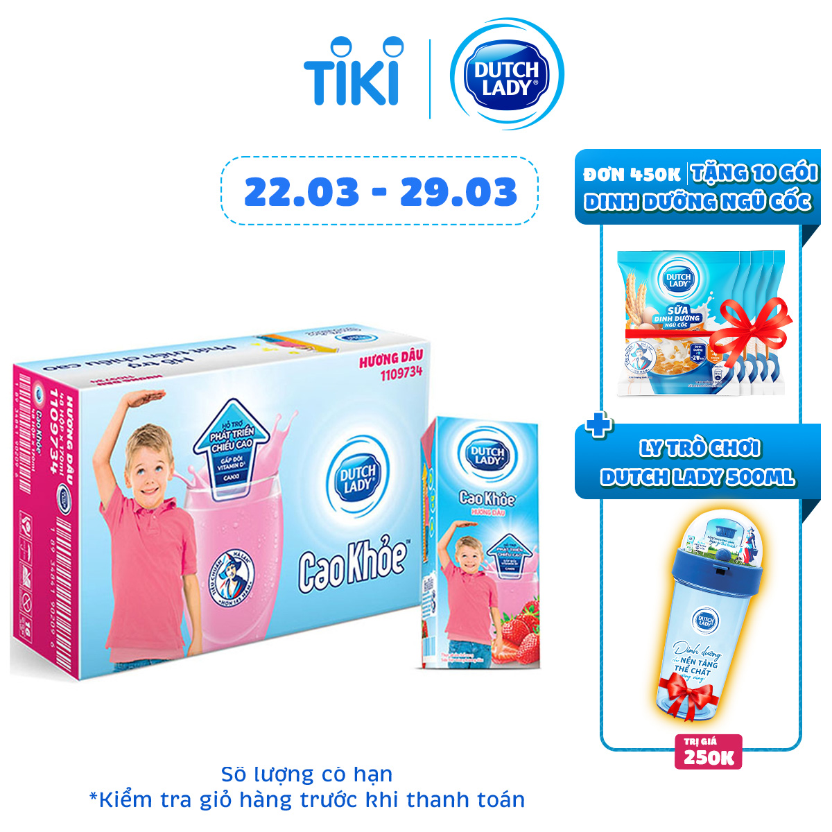 Thùng 48 Hộp Sữa Uống Dutch Lady Cô Gái Hà Lan Vị Dâu Cao Khỏe (48X170ml)