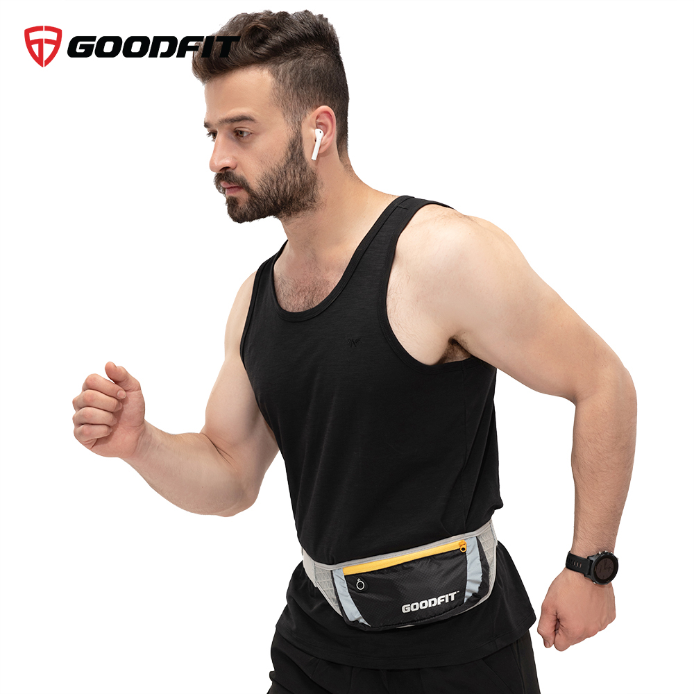 Túi đeo hông, đai chạy bộ nhiều ngăn chống nước, có phản quang Goodfit GF102RB