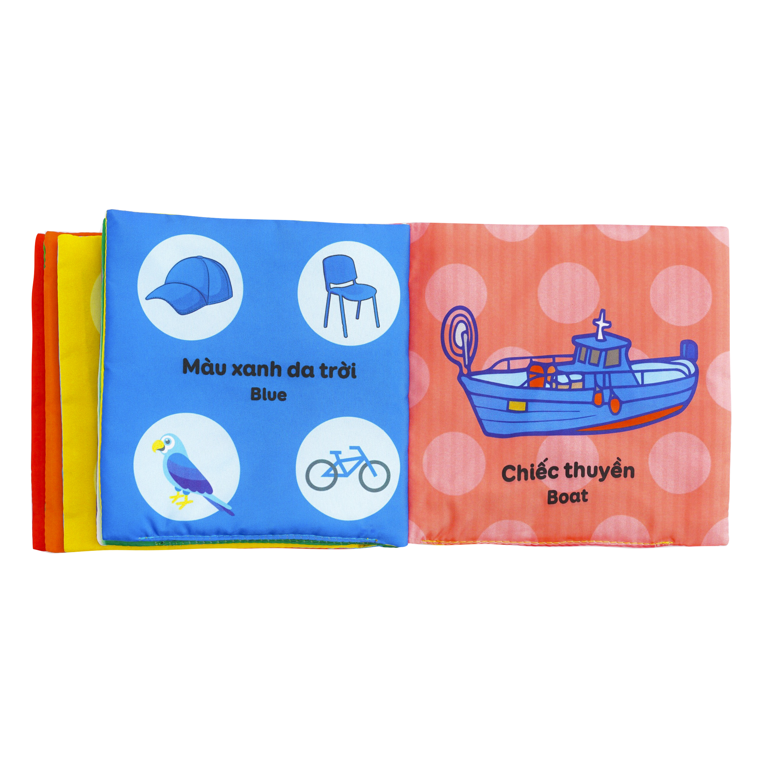 Combo 4 cuốn sách vải Lalala baby (chủ đề Số đếm, Chữ cái, Hình khối, Màu sắc), cung cấp kiến thức cơ bản đầu đời cho bé, Sách tương tác sột soạt, Màu sắc rõ nét, Dành cho bé từ 0-3 tuổi, CHÍNH HÃNG made in Vietnam