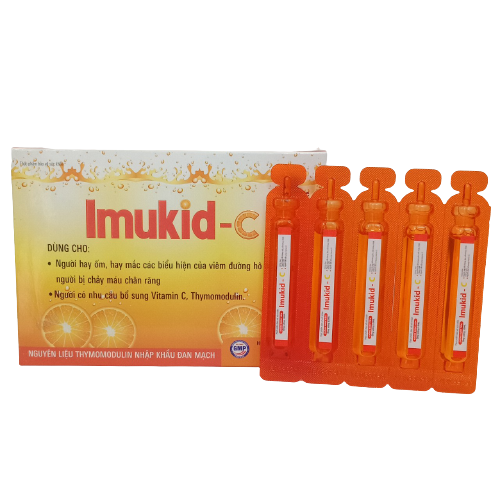 Tăng cường sức đề kháng - Siro IMUKID C bổ sung vitamin C và Thymomodulin - hàng chính hãng